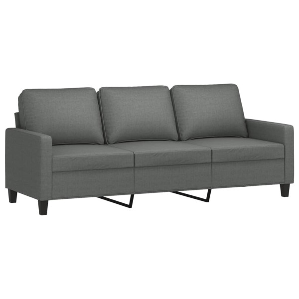 Sofá de 3 plazas de tela gris oscuro 180 cm M 2