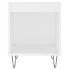 Mesita de noche madera contrachapada blanco 40x35x50 cm 4
