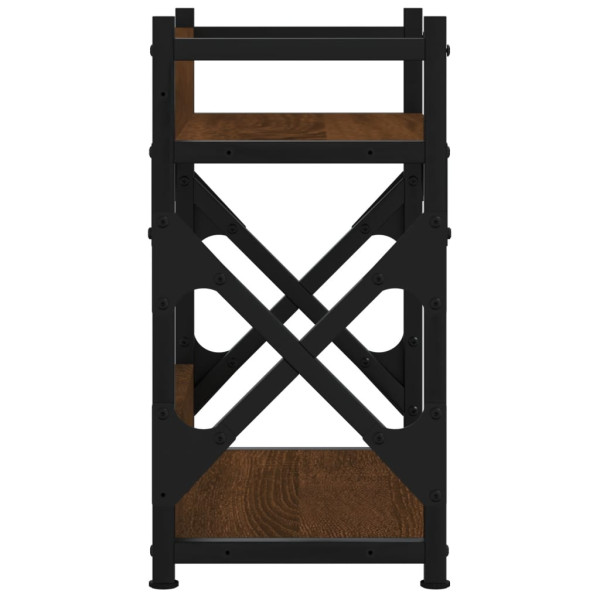 Soporte de impresora 2 niveles marrón roble 40x20x40 cm M 5