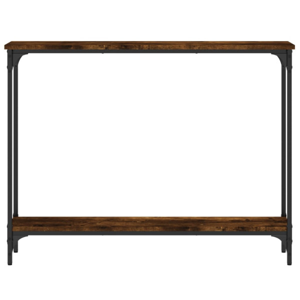 Mesa consola madeira de engenharia carvalho fumado 100x22.5x75 cm M 4