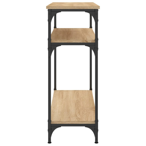 Mesa consola de madeira de carvalho Sonoma 75x29x75 cm M 5
