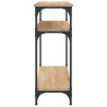 Mesa consola de madeira de carvalho Sonoma 75x29x75 cm 5