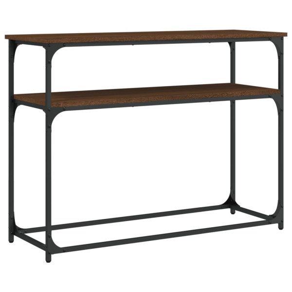 Mesa consola 100x35.5x75 cm derivados madeira carvalho castanho M 2