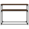 Mesa consola madera de ingeniería marrón roble 100x35.5x75 cm 4