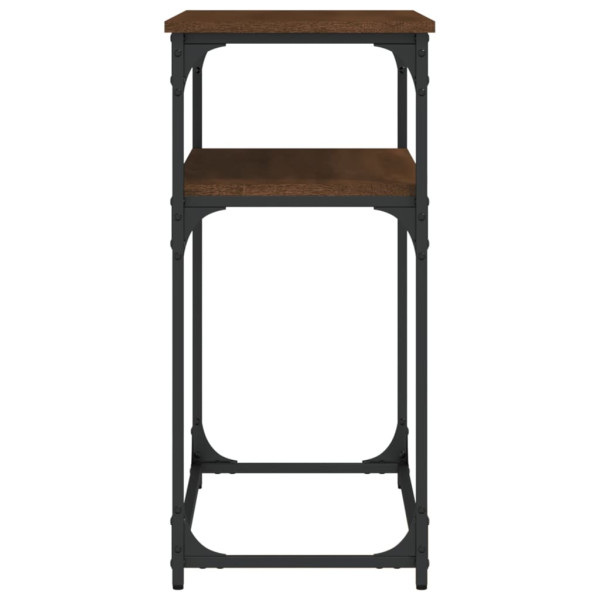 Mesa consola madera de ingeniería marrón roble 100x35.5x75 cm M 5