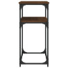 Mesa consola madera de ingeniería marrón roble 100x35.5x75 cm 5