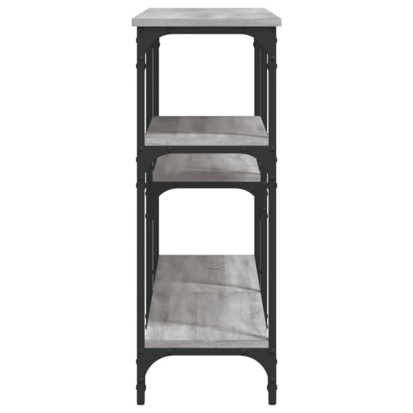 Mesa consola madera de ingeniería gris Sonoma 160x29x75 cm M 5