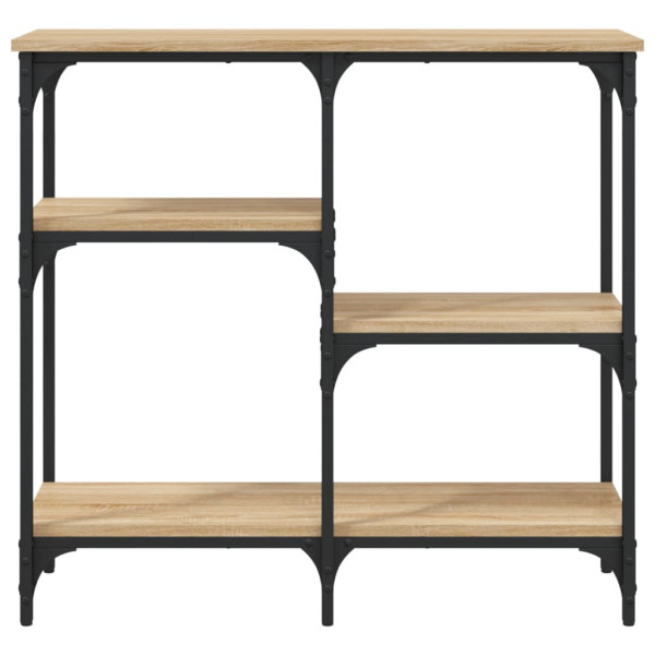 Mesa consola madera de ingeniería roble Sonoma 80x29x75 cm M 4