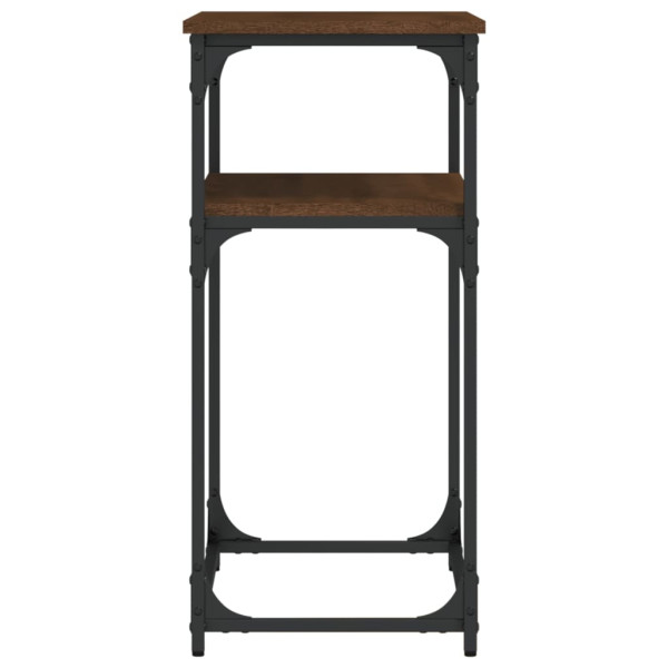 Mesa consola madera de ingeniería marrón roble 75x35.5x75 cm M 5