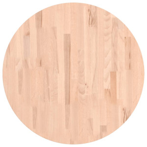 Tablero redondo de madera maciza de haya Ø70x4 cm H
