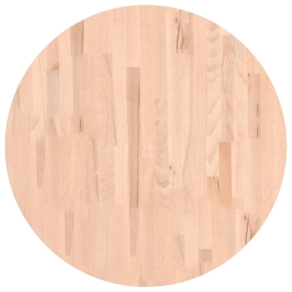 Tablero redondo de madera maciza de haya Ø70x4 cm M 2