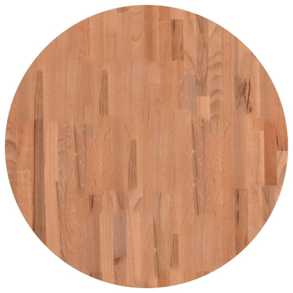 Tablero redondo de madera maciza de haya Ø70x4 cm M 2