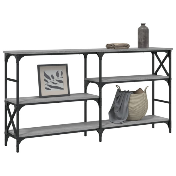 Mesa consola madera de ingeniería gris Sonoma 150x29x76.5 cm M 3