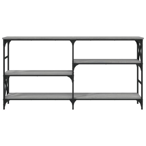 Mesa consola madera de ingeniería gris Sonoma 150x29x76.5 cm M 4