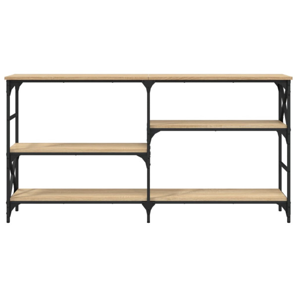 Mesa consola madera de ingeniería roble Sonoma 150x29x76.5 cm M 4