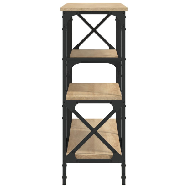 Mesa consola madeira de engenharia de carvalho Sonoma 150x29x76.5 cm M 5