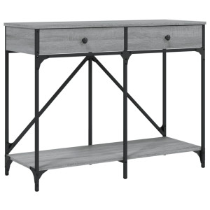 Mesa consola 100x39x78.5 cm derivados madeira cinzento sonoma H