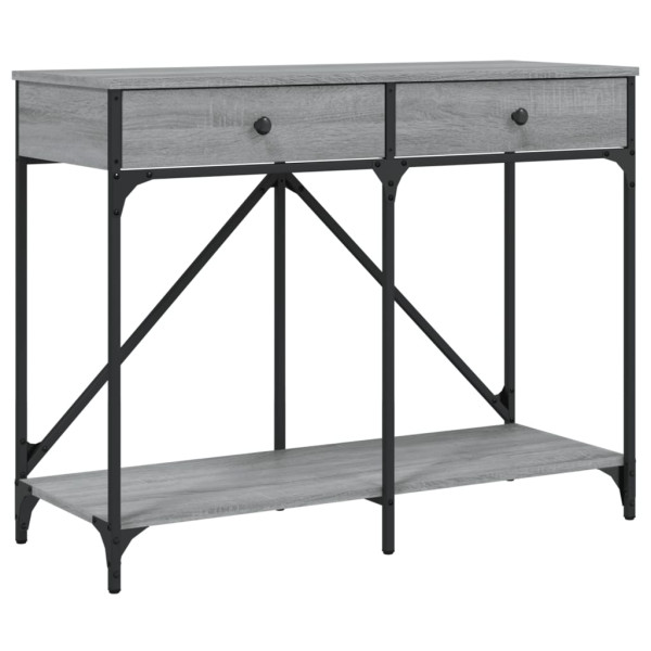 Mesa consola madera de ingeniería gris Sonoma 100x39x78.5 cm M 2