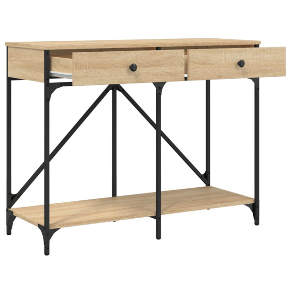 Mesa consola 100x39x78.5 cm derivados madeira carvalho sonoma M 5