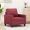 Sillón cuero sintético rojo tinto 60 cm 1