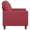 Sillón cuero sintético rojo tinto 60 cm 4