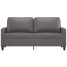 Sofá de 2 plazas de cuero sintético gris 140 cm 3