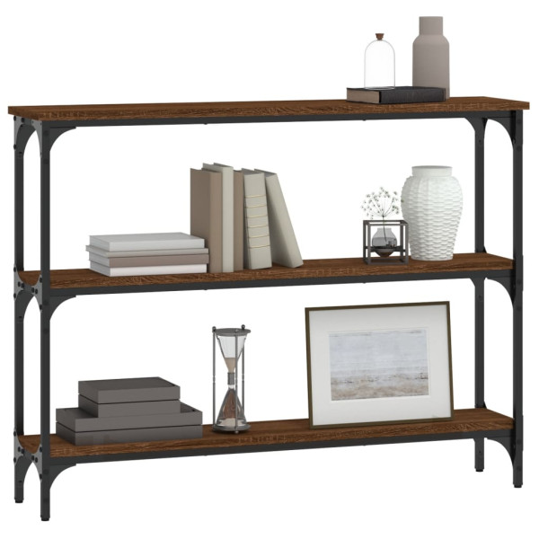 Mesa consola 100x22.5x75 cm derivados madeira carvalho castanho M 3