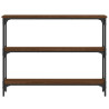 Mesa consola 100x22.5x75 cm derivados madeira carvalho castanho 4