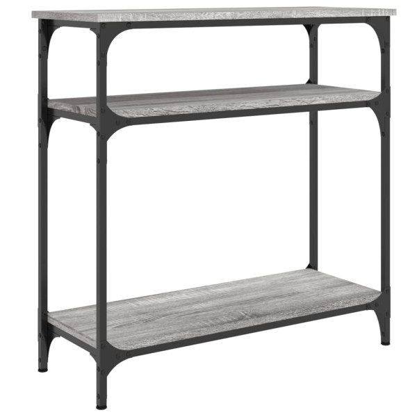 Mesa consola madera de ingeniería gris Sonoma 75x29x75 cm M 2