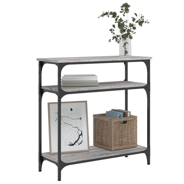 Mesa consola madera de ingeniería gris Sonoma 75x29x75 cm M 3