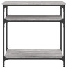 Mesa consola 75x29x75 cm derivados de madeira cinzento sonoma 4