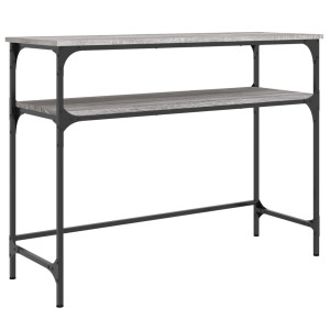 Mesa consola madera de ingeniería gris Sonoma 100x35.5x75 cm H