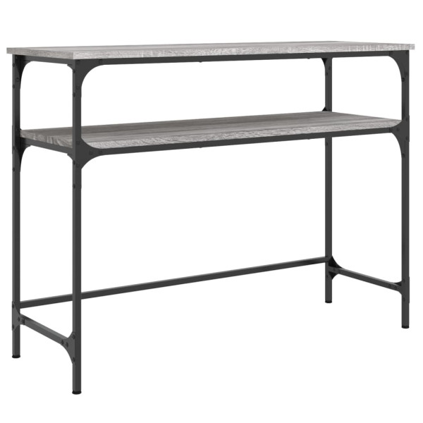 Mesa consola madera de ingeniería gris Sonoma 100x35.5x75 cm M 2