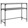Mesa consola 100x35.5x75cm derivados de madeira cinzento sonoma 2