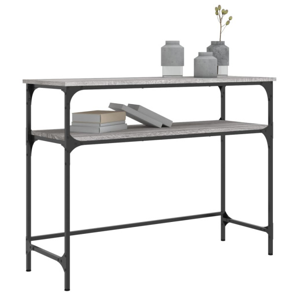 Mesa consola madera de ingeniería gris Sonoma 100x35.5x75 cm M 3