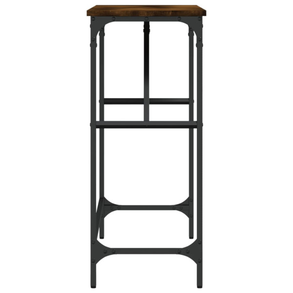 Mesa consola madeira de engenharia carvalho fumado 100x32x75 cm M 5