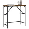 Mesa consola madera de ingeniería roble ahumado 75x32x75 cm 3