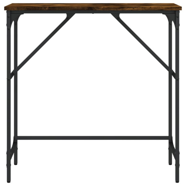 Mesa consola madeira de engenharia carvalho fumado 75x32x75 cm M 4