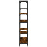 Estantería madera ingeniería acero roble ahumado 99x35.5x176 cm 5