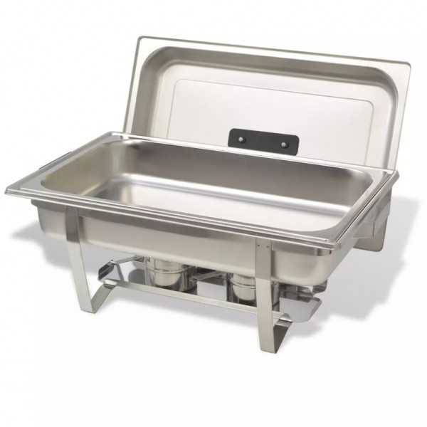 Set calentador de comida para buffet 2 piezas acero inoxidable M 4