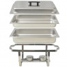 Set calentador de comida para buffet 3 piezas acero inoxidable 5
