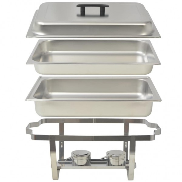 Set calentador de comida para buffet 4 piezas acero inoxidable M 5