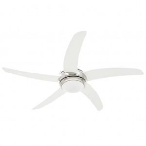 Ventoinha de teto com luz 128 cm branco H