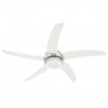 Ventilador de techo adornado con lámpara 128 cm blanco 2