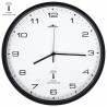 Reloj radiocontrol de pared cuarzo blanco y negro 31 cm 1