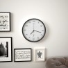 Reloj radiocontrol de pared cuarzo blanco y negro 31 cm 2