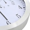 Reloj de pared de cuarzo higrómetro y termómetro 30 cm blanco 5