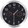 Reloj de pared de cuarzo higrómetro y termómetro 30 cm negro 1