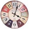 Reloj de pared vintage colorido 30 cm 1