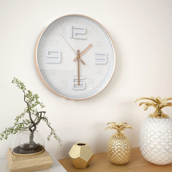 Reloj de pared apariencia de cobre 30 cm M 2